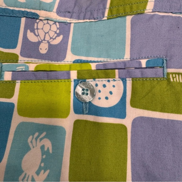 LILLY PULITZER WOMEN’S SKORT SIZE 14 Green, Blue & Purple Beach Theme - Picture 3 of 12